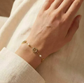 Letter Zircon Bracelet for Women in Stainless Steel