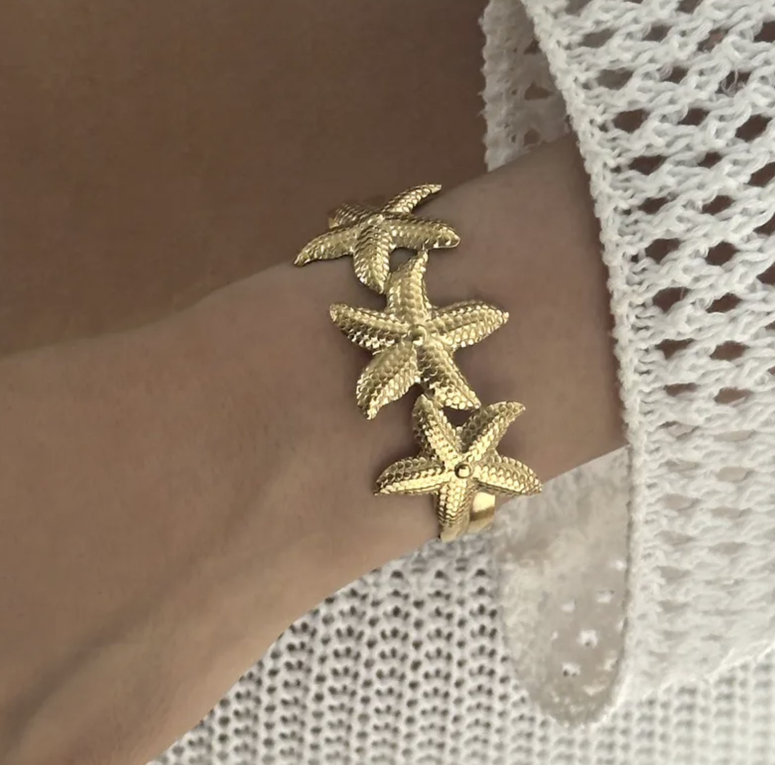 Starfish Bangle for Women in Stainless Steel